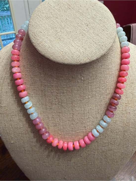 Park Lane Jewelry - Park Lane Pink and Light Blue Beaded Necklace - Sherbet collection